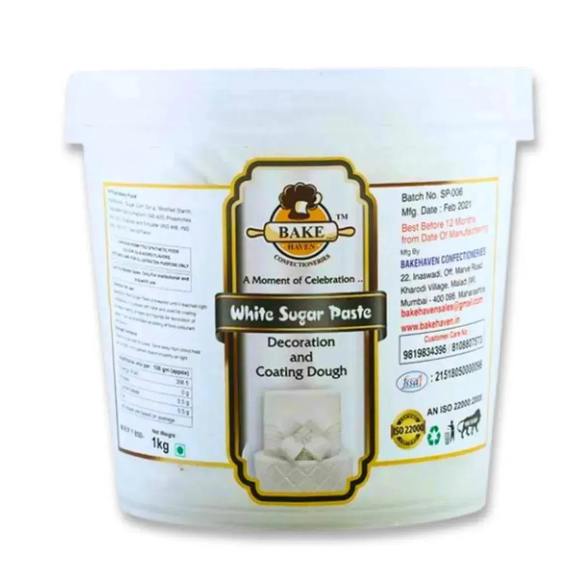 Bakehaven White Sugar Paste 1 Kg - thebakingtools.com